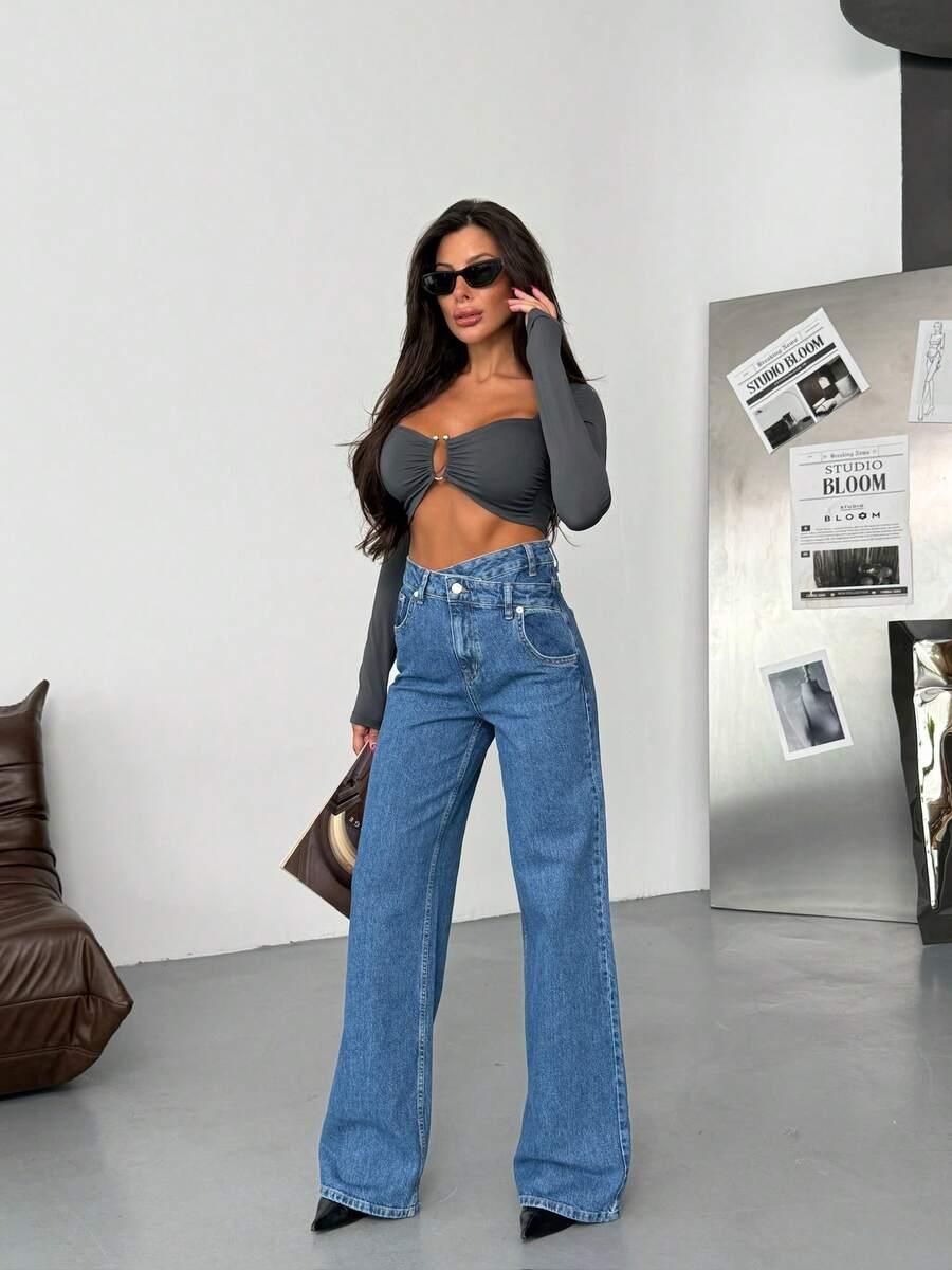 NIEBIESKIE SPODNIE JEANS