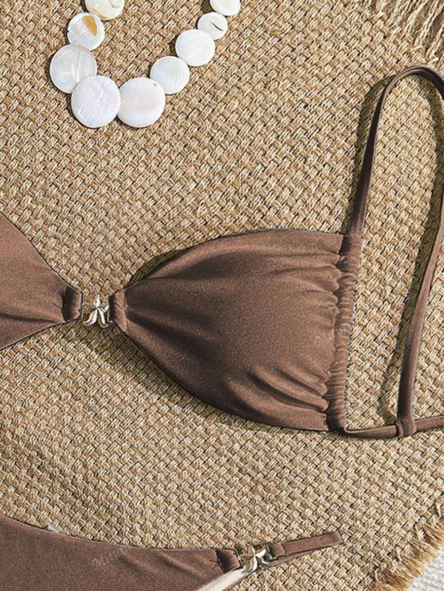 brązowy dół od bikini