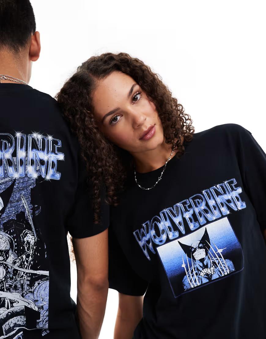czarny t-shirt print