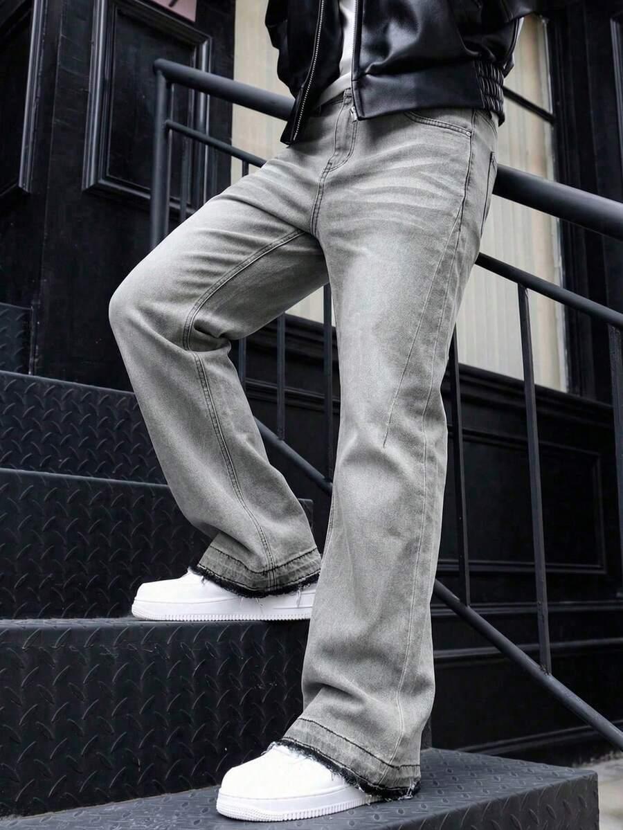 szare spodnie jeans
