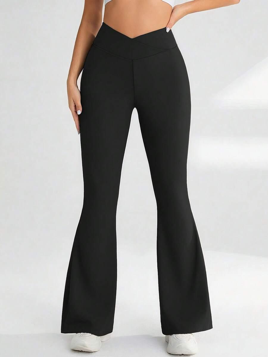 czarne legginsy dzwony
