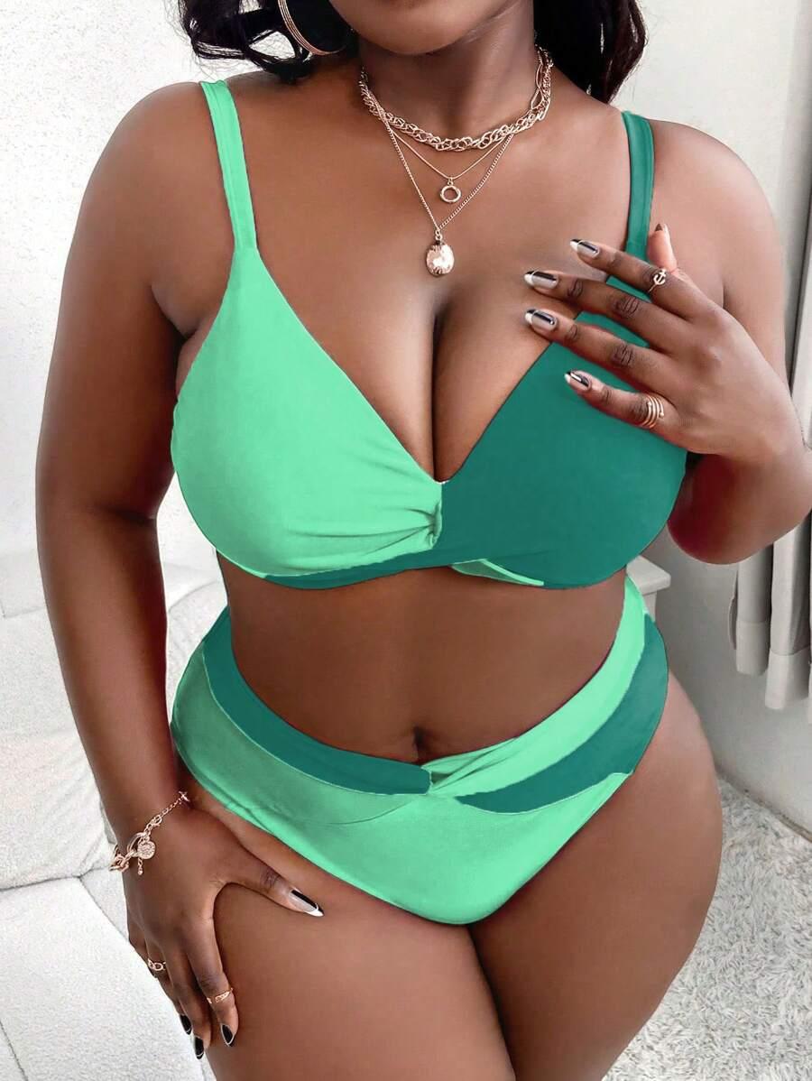 zielony komplet bikini