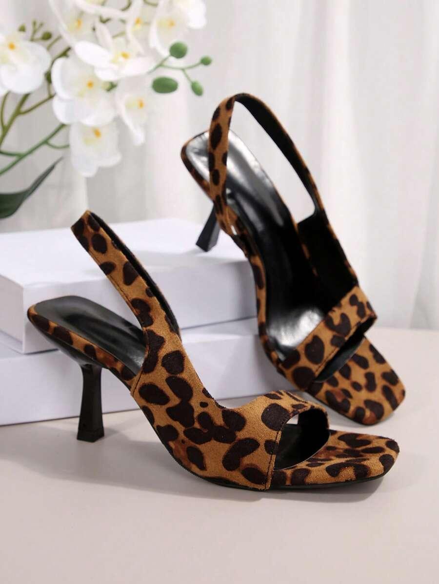 SANDAŁY ANIMAL PRINT obcas