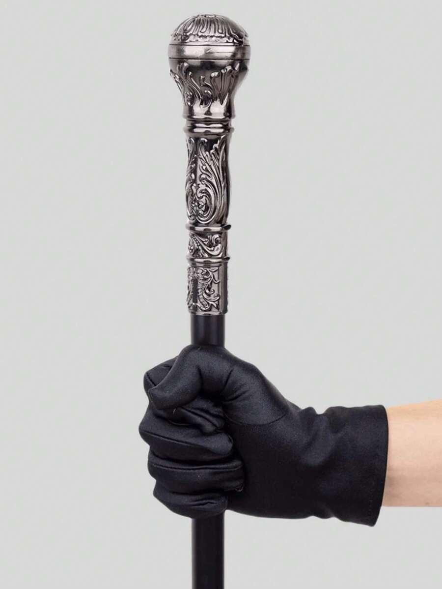 laska metalowa z dekoracyjnym ornamentem