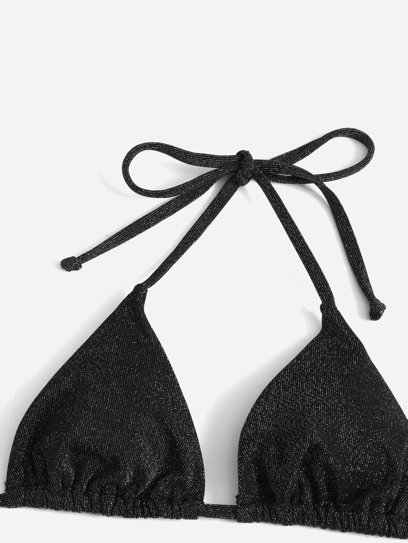CZARNa góra od bikini BROKAT