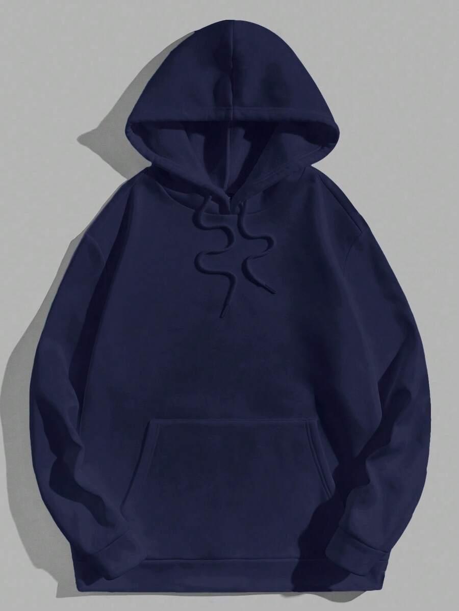 GRANATOWA BLUZA KAPTUR 