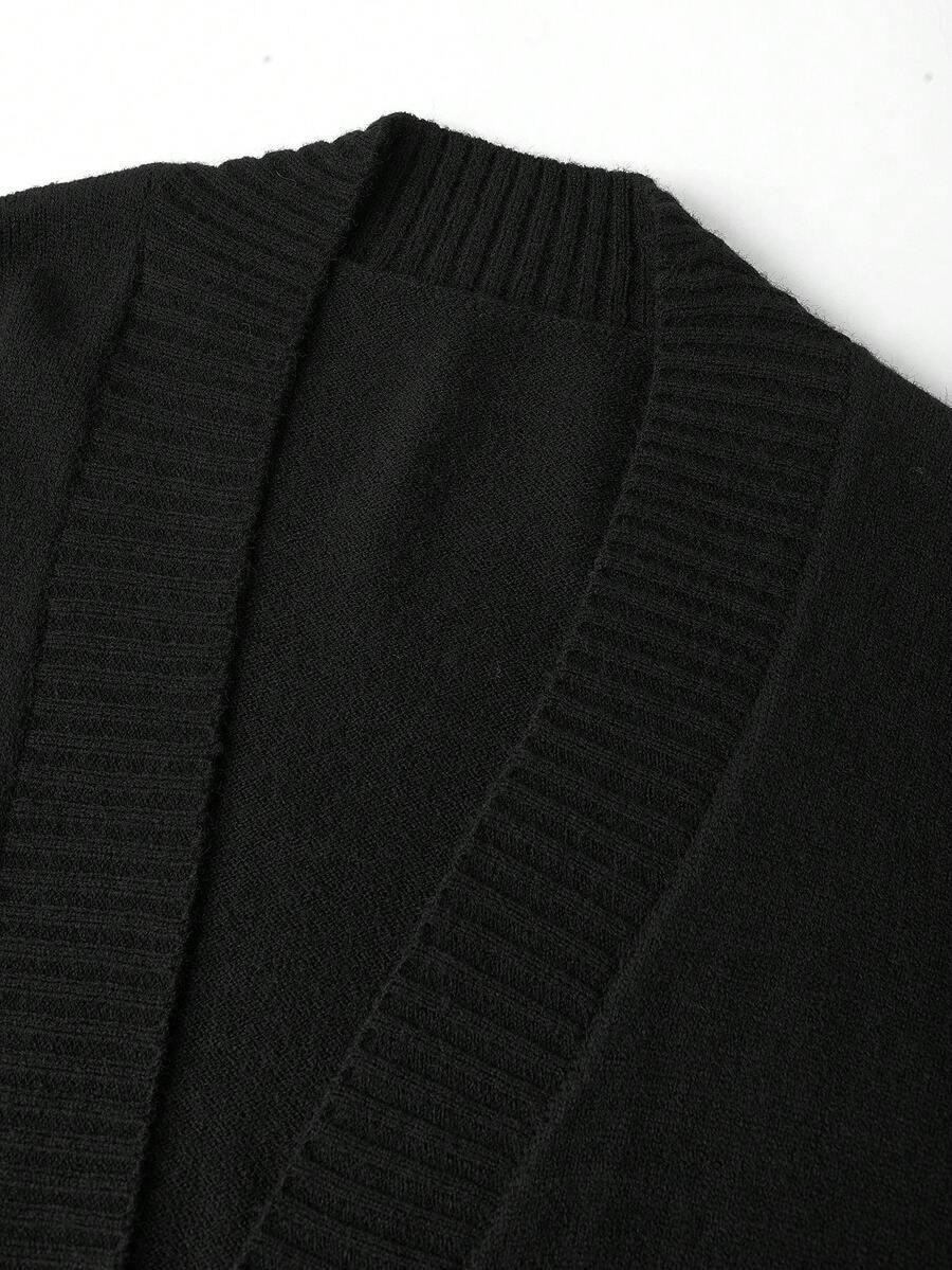 CZARNY SWETER V-NECK