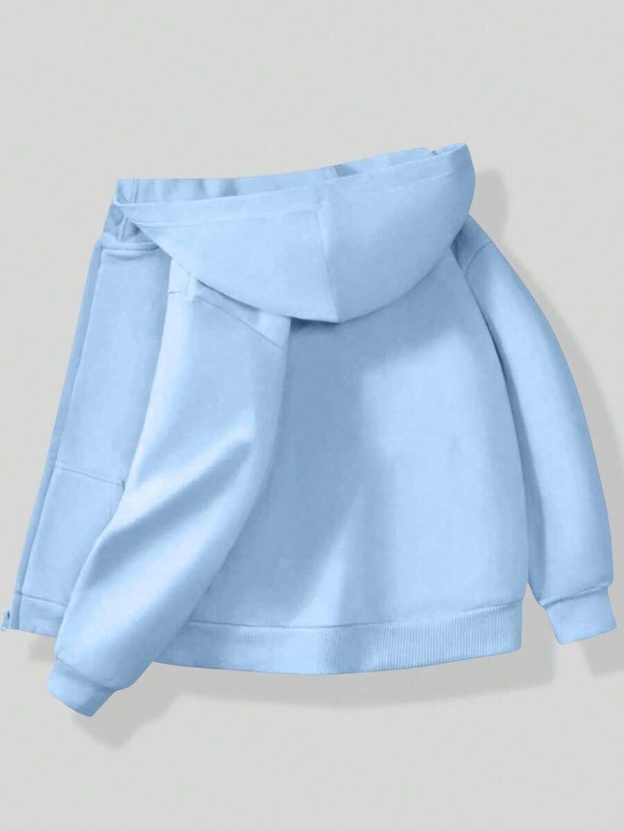 NIEBIESKA BLUZA Z KAPTUREM
