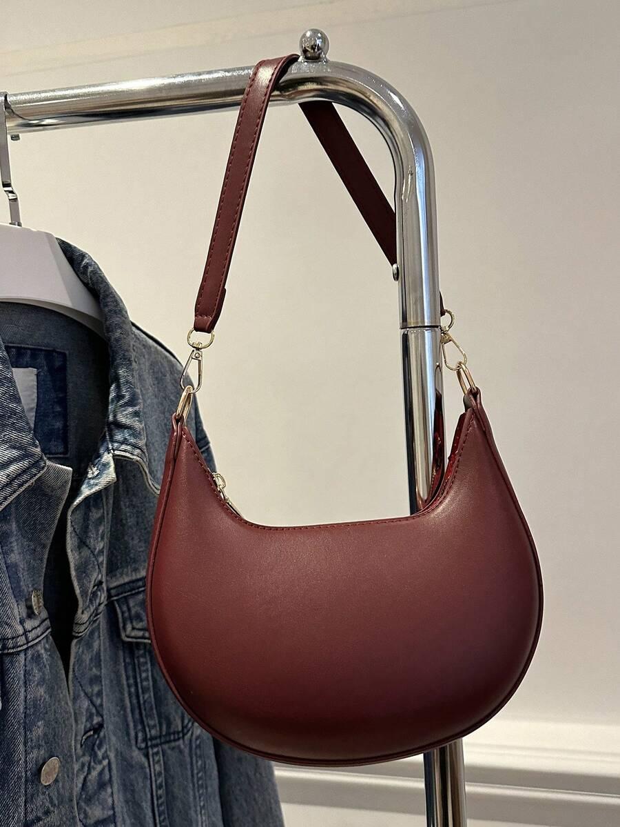 bordowa torebka zip