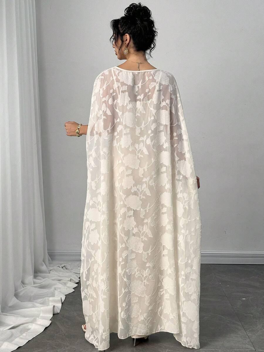 ELEGANCKI DŁUGI KOMBINEZON Z NARZUTKĄ 2W1