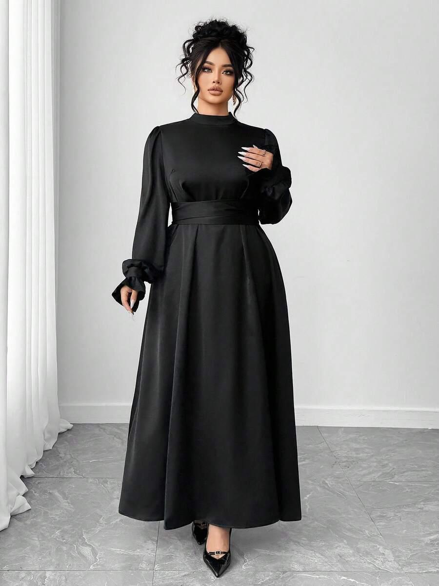 CZARNA MAXI SUKIENKA