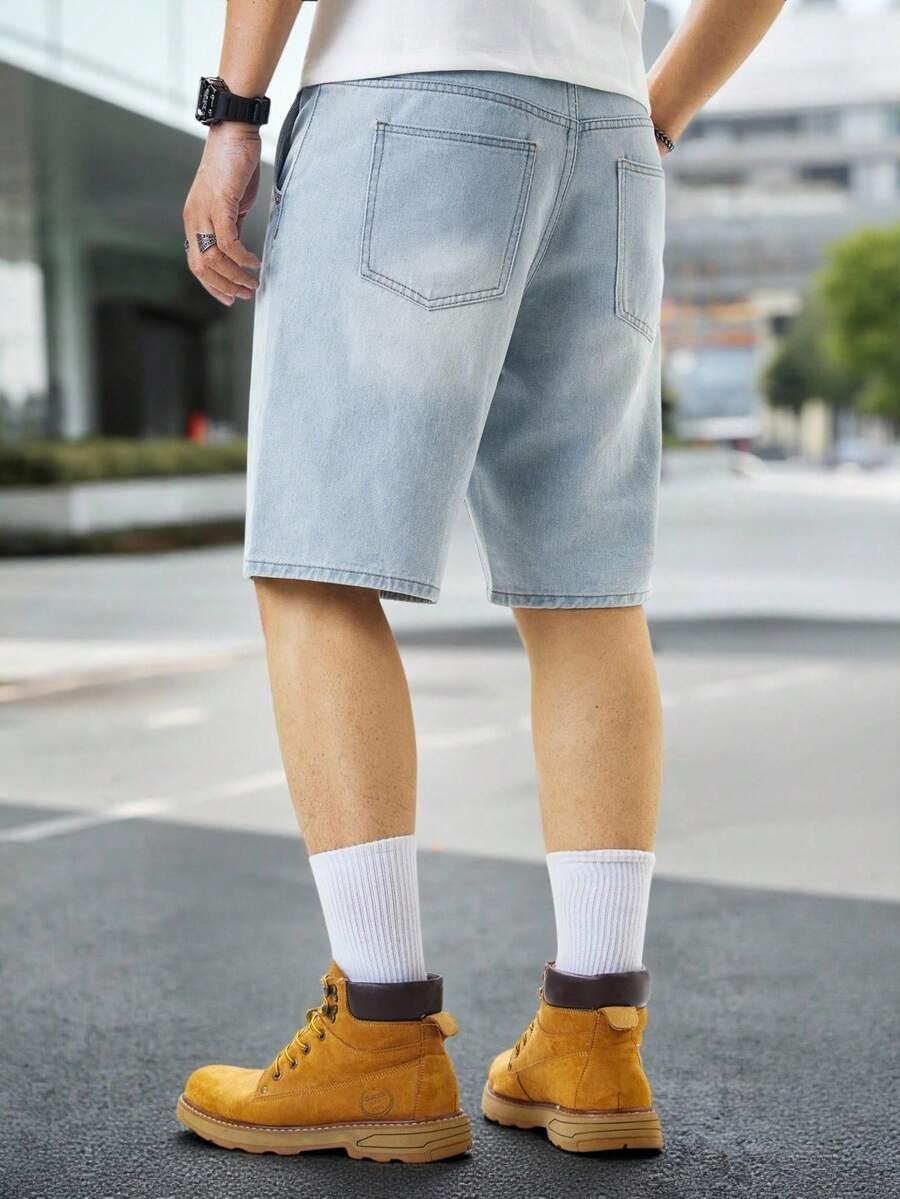 JASNONIEBIESKIE SWOBODN JEANSY SZORTY