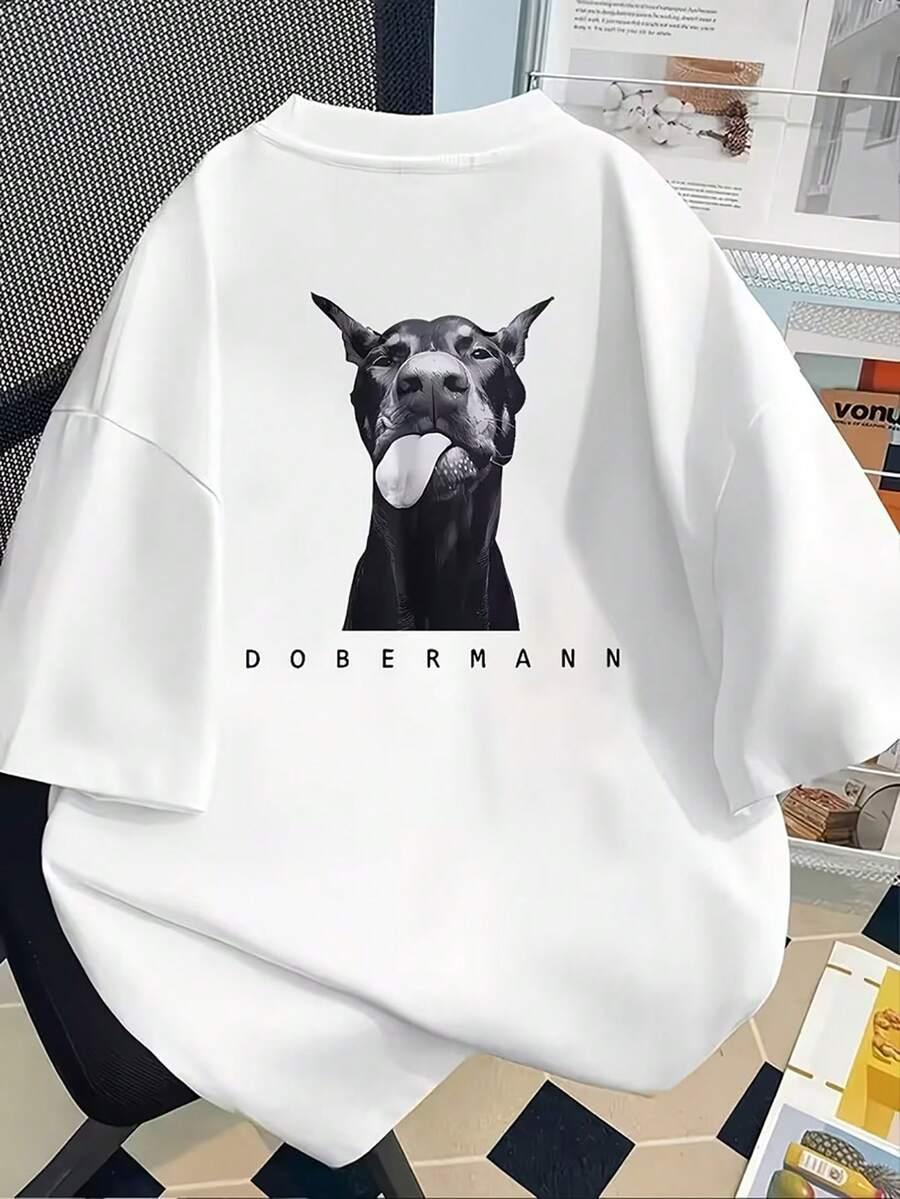 biały t-shirt nadruk