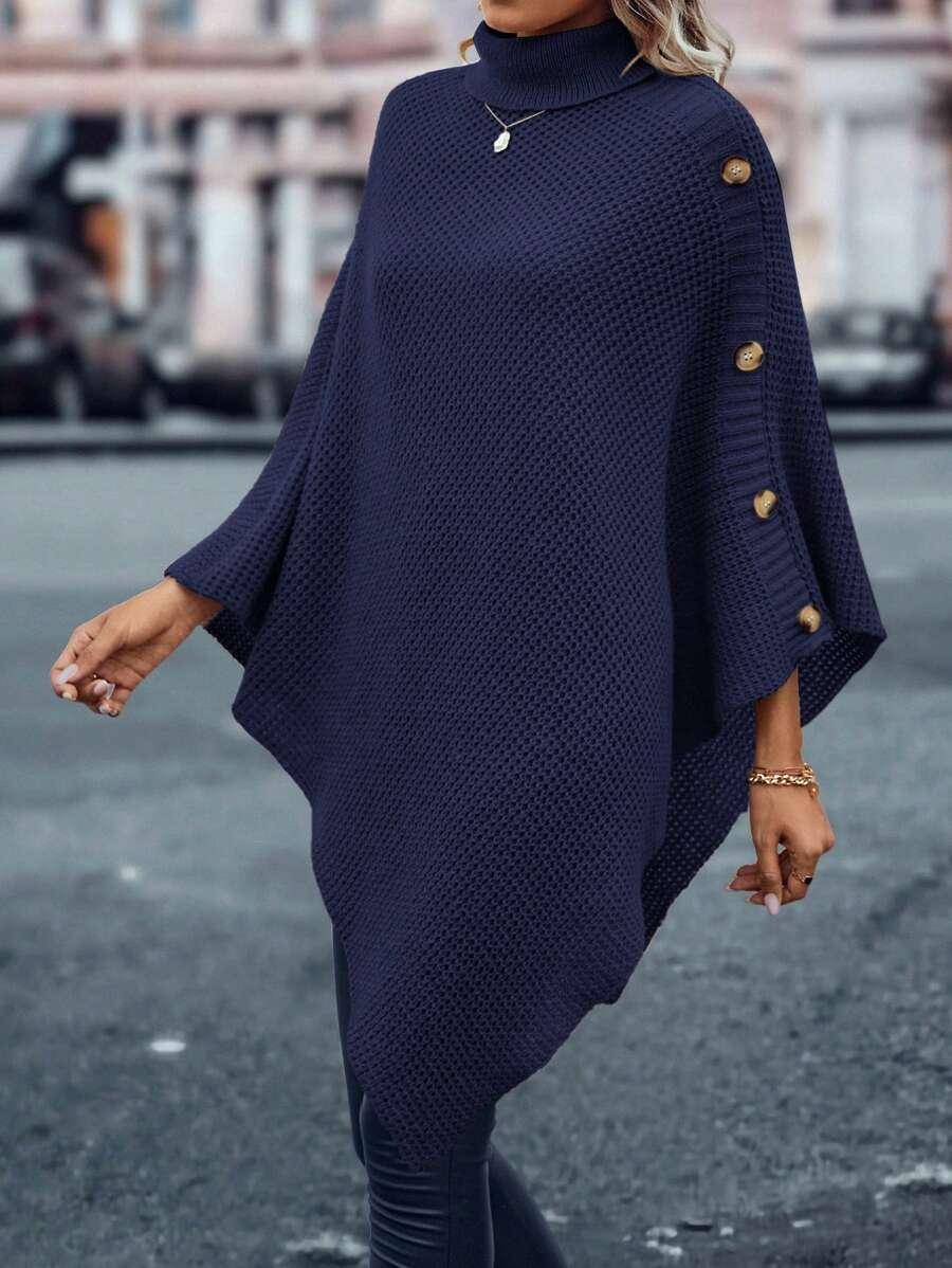 granatowy sweter narzutka