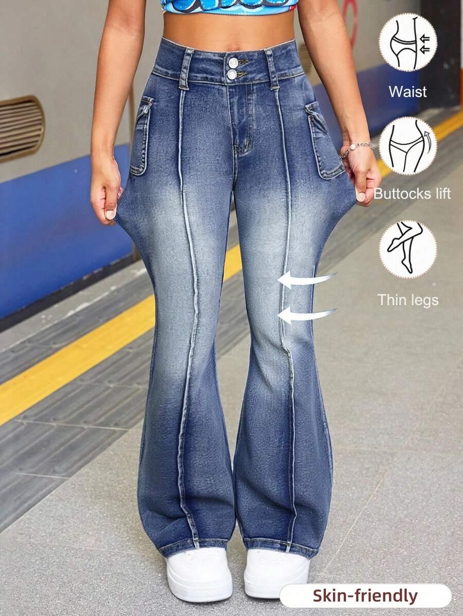 NIEBIESKIE SPODNIE JEANS 