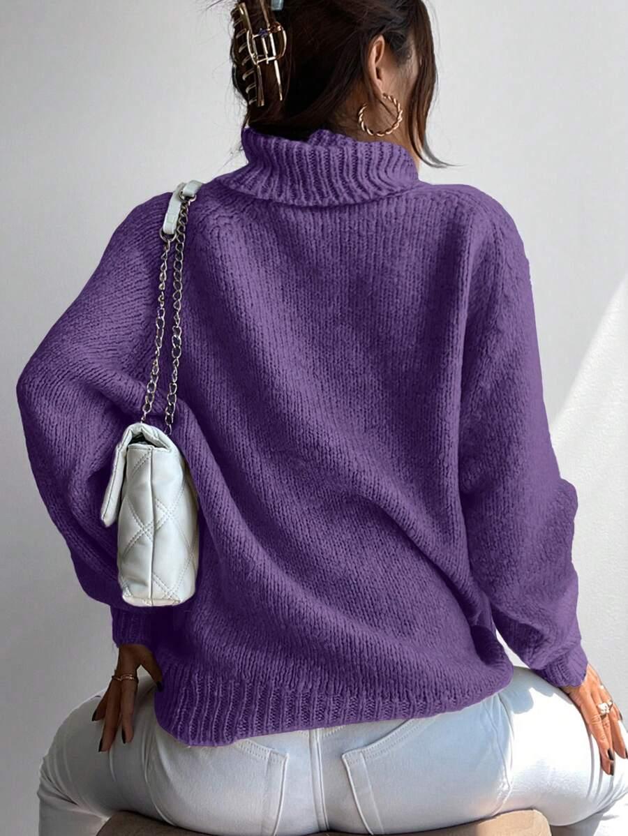 FIOLETOWY SWETER GOLF 