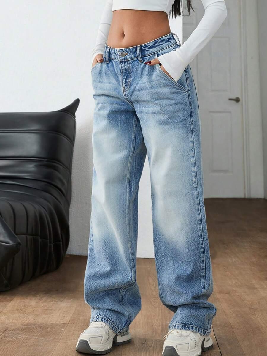NIEBIESKIE SPODNIE JEANS