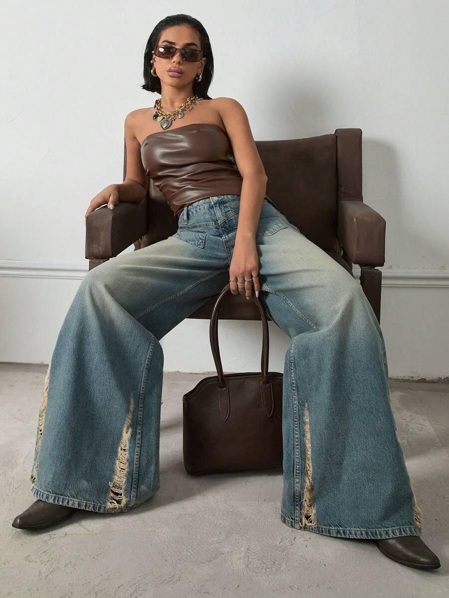 NIEBIESKIE SPODNIE JEANS