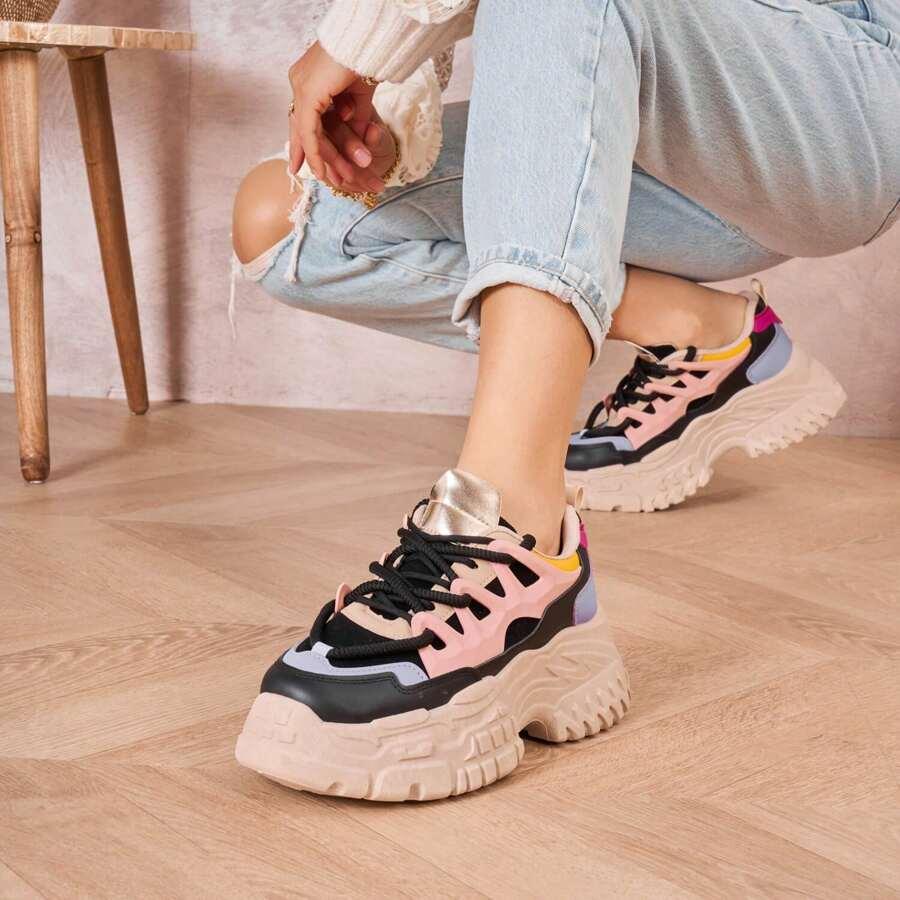 WIELOKOLOROWE BUTY WIĄZANIE 