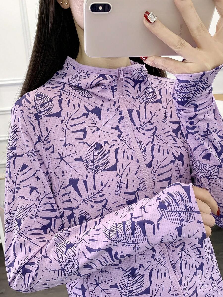 fioletowa bluza print