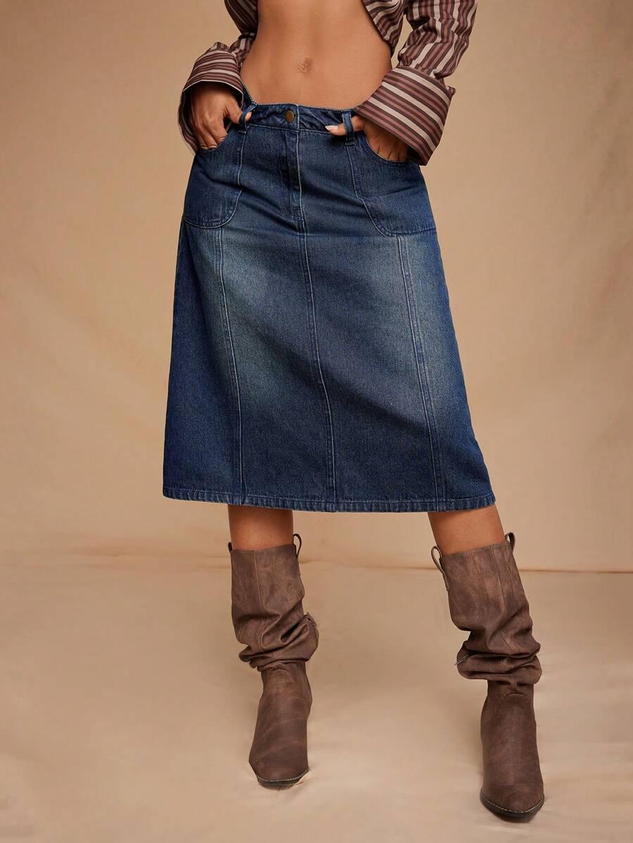NIEBIESKA SPÓDNICA JEANS