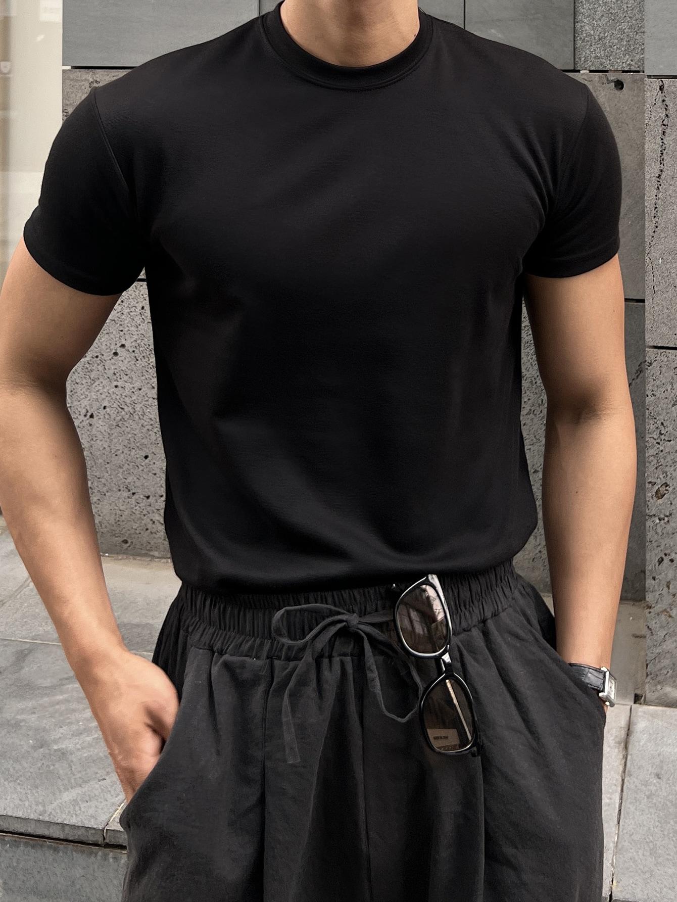 czarny T-SHIRT basic