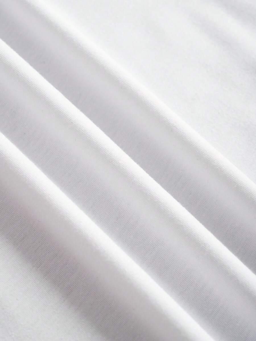 biały t-shirt print