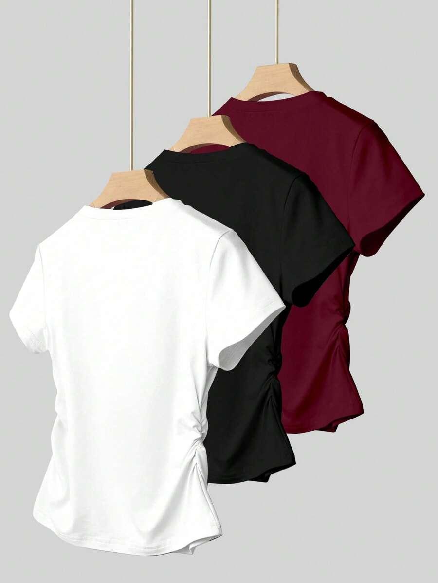 T-SHIRT OKRĄGŁY DEKOLT 3-PACK