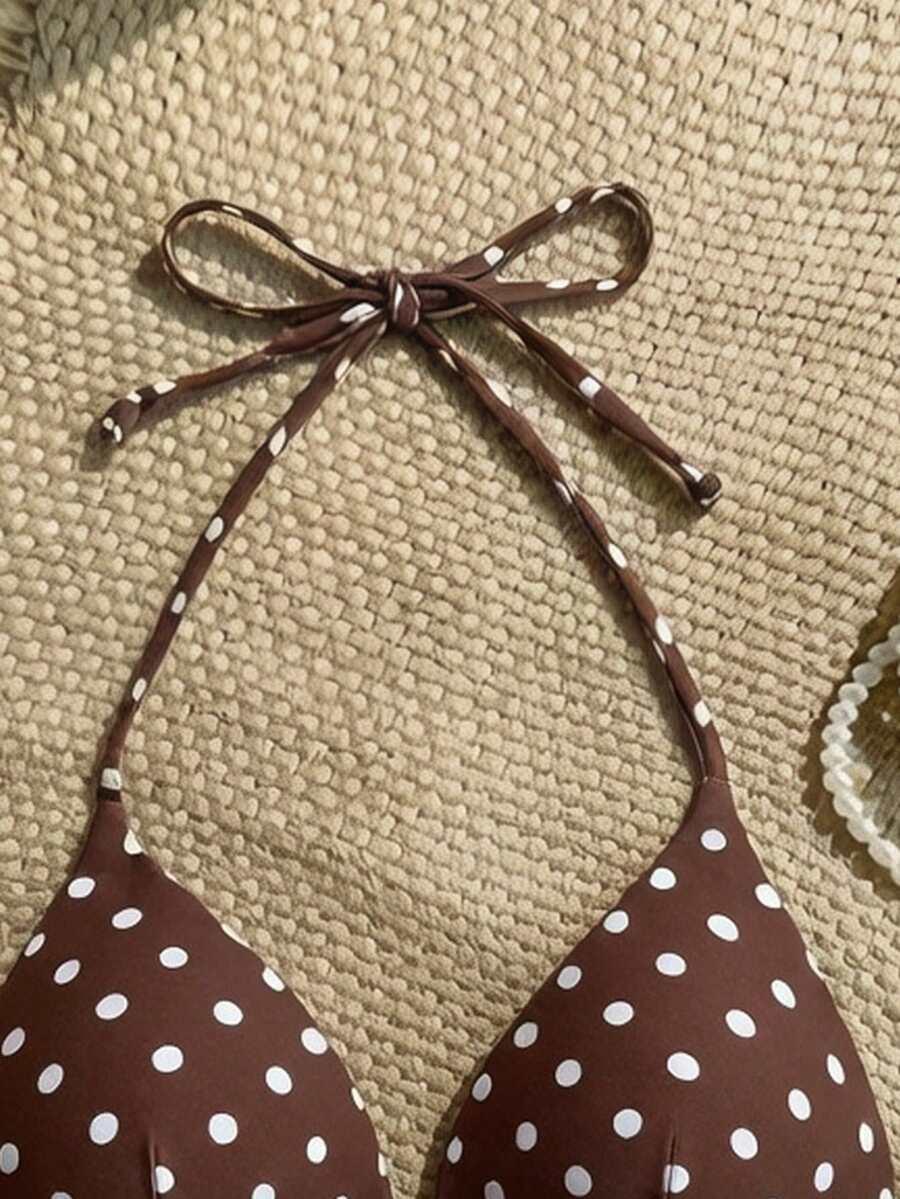 góra od bikini wzór groszki