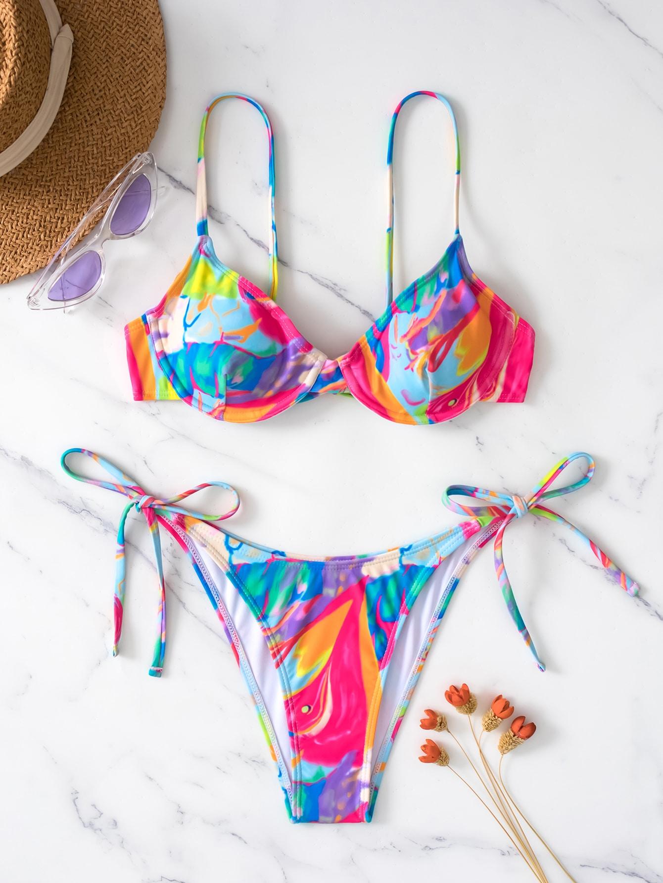 komplet bikini wiązanie wzór