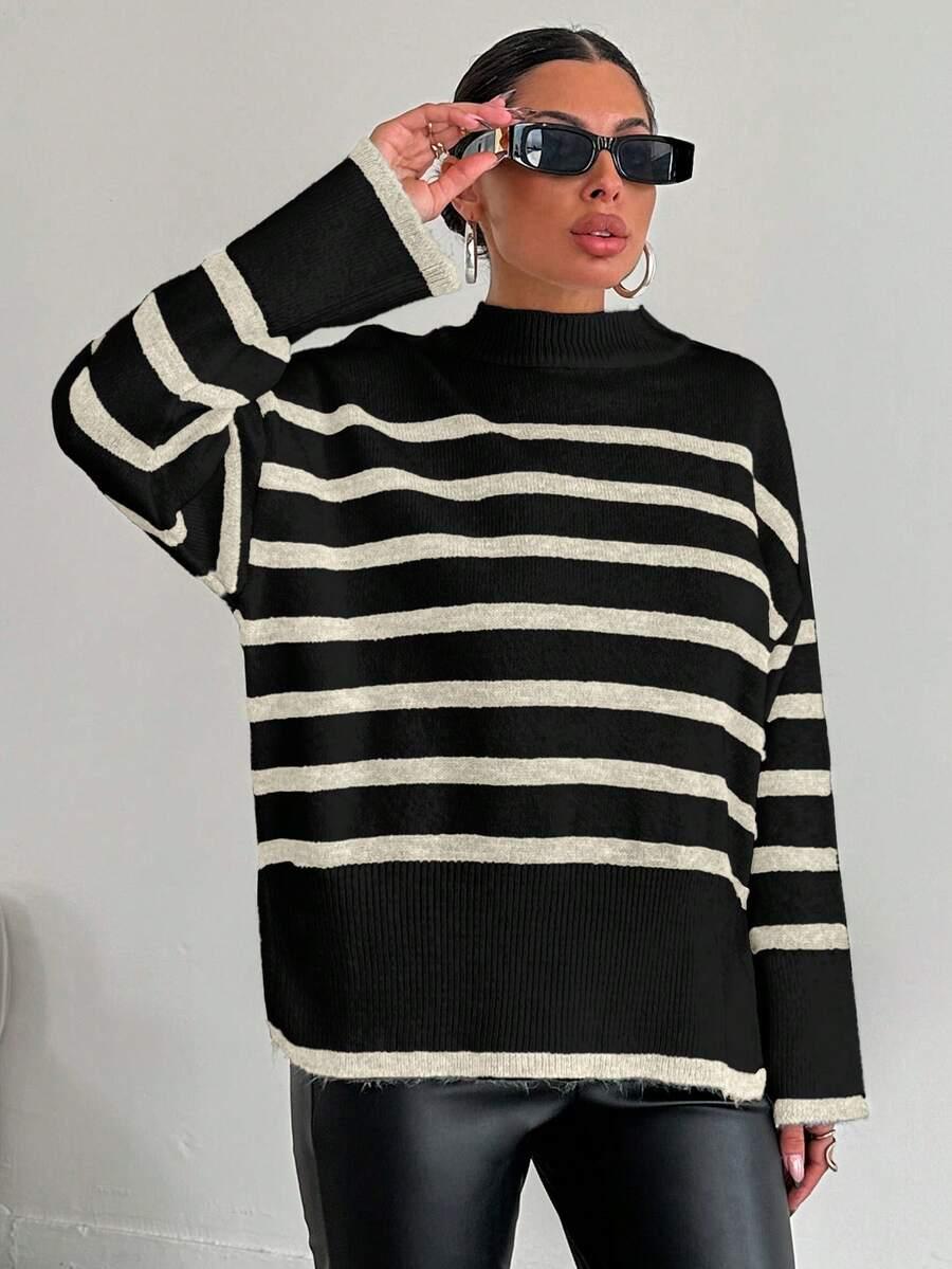 CZARNY SWETER PASKI