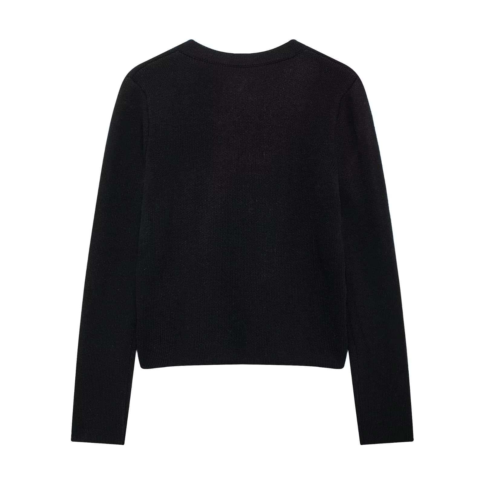 CZARNY SWETER GUZIKI 