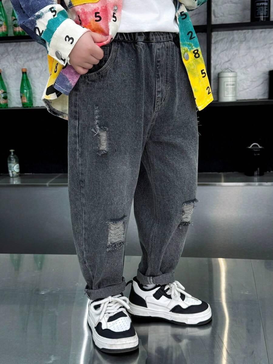 szare spodnie jeans
