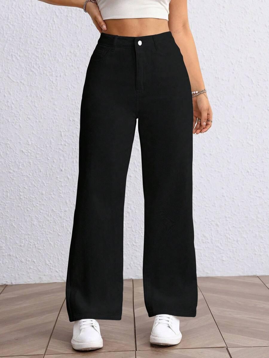 CZARNE SPODNIE JEANS