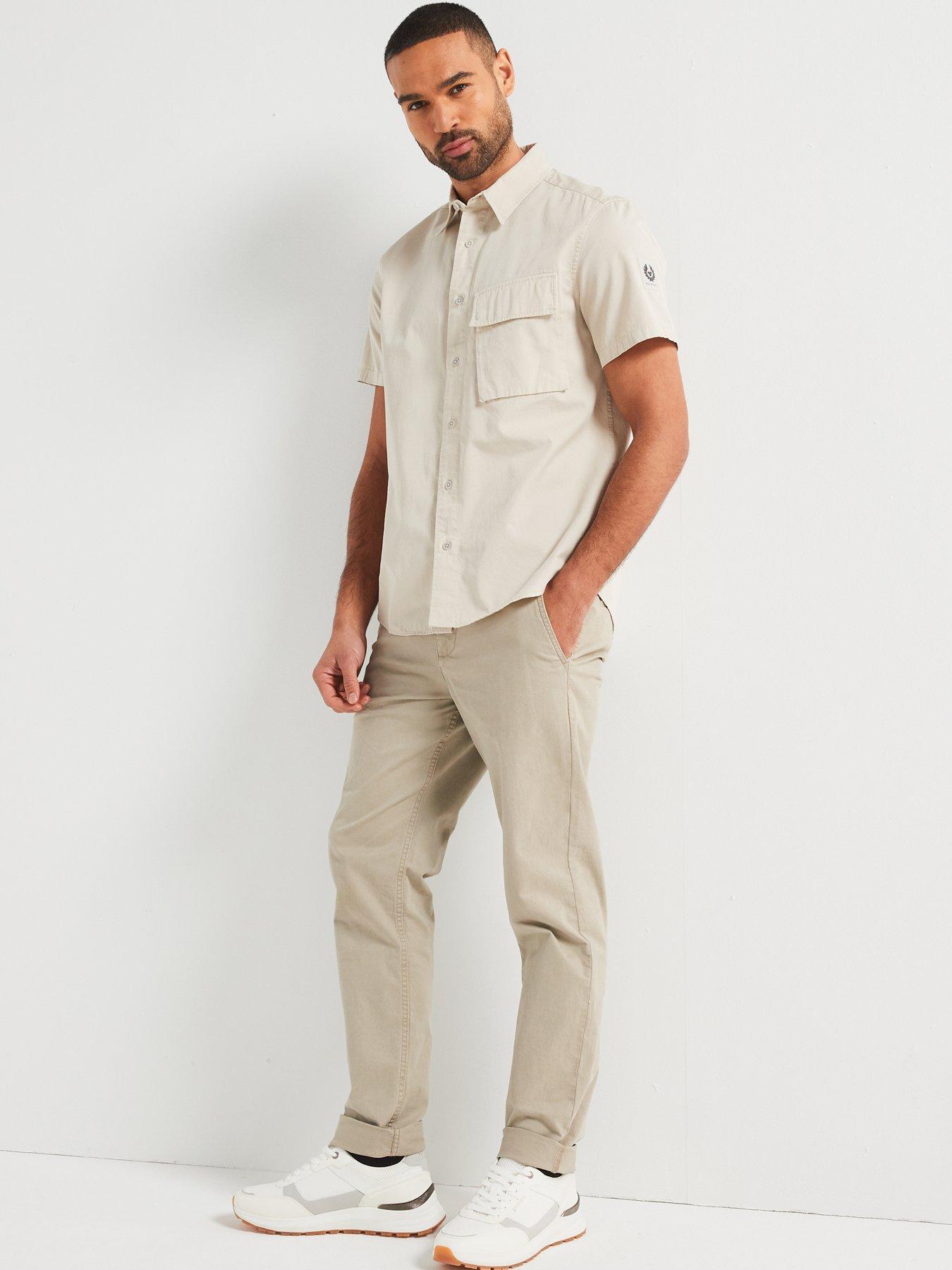 BELSTAFF KOSZULA Z KRÓTKIM RĘKAWEM 