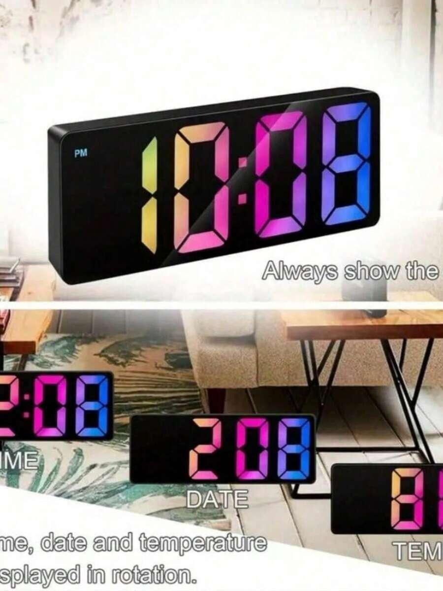 czarny zegar elektroniczny