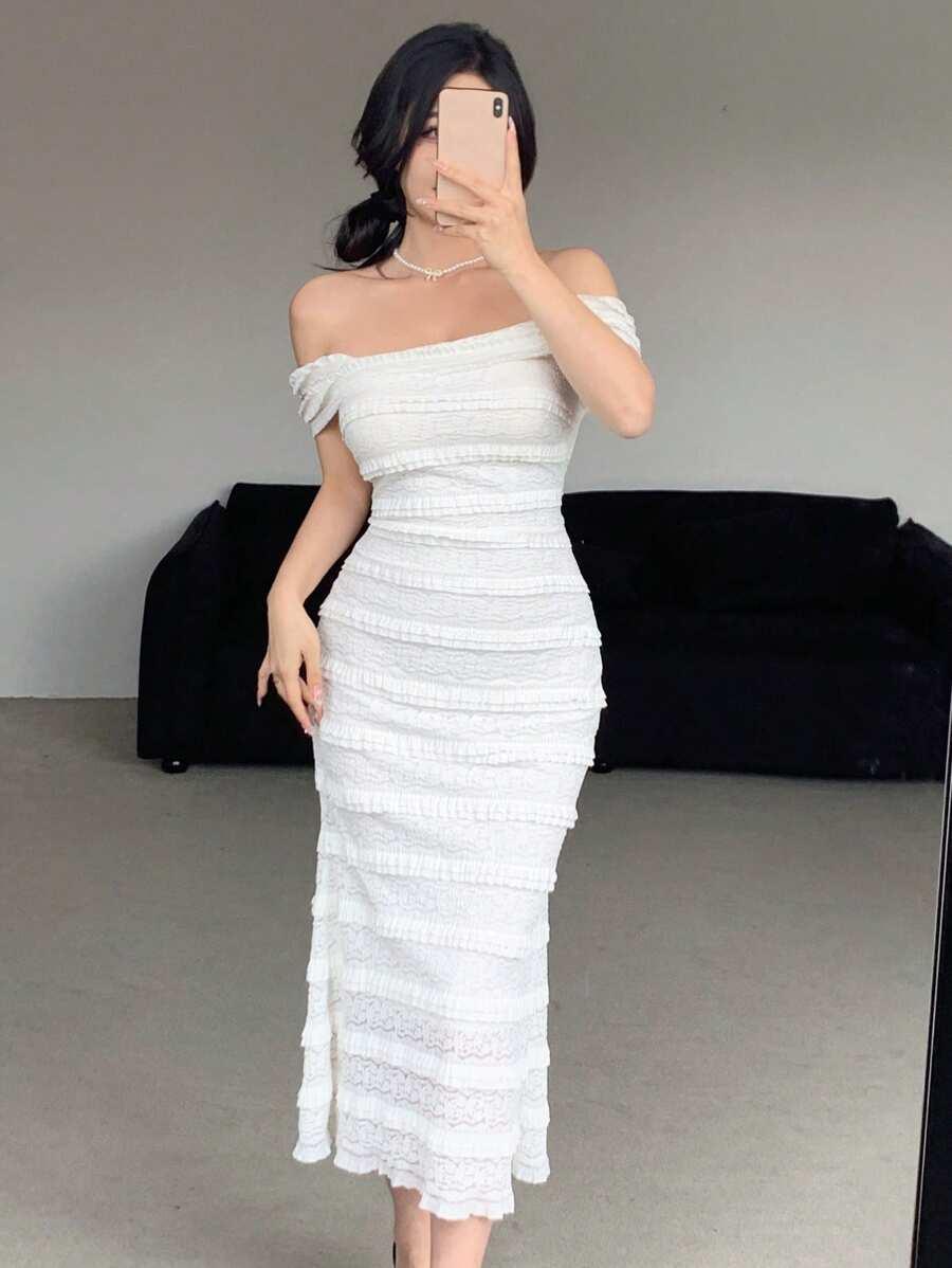 SUKIENKA BOHO MAXI Z ODKRYTYMI RAMIONAMI