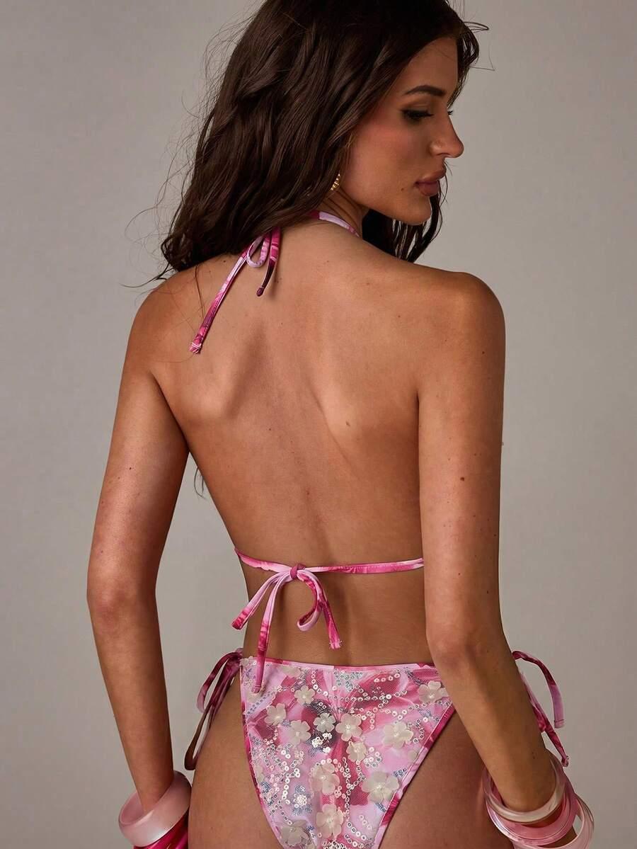 różowy dół od bikini