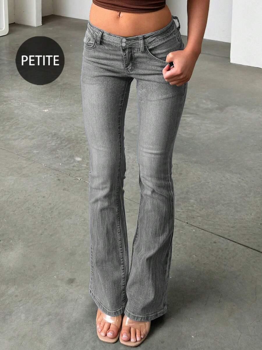 szare spodnie jeans biodrówki