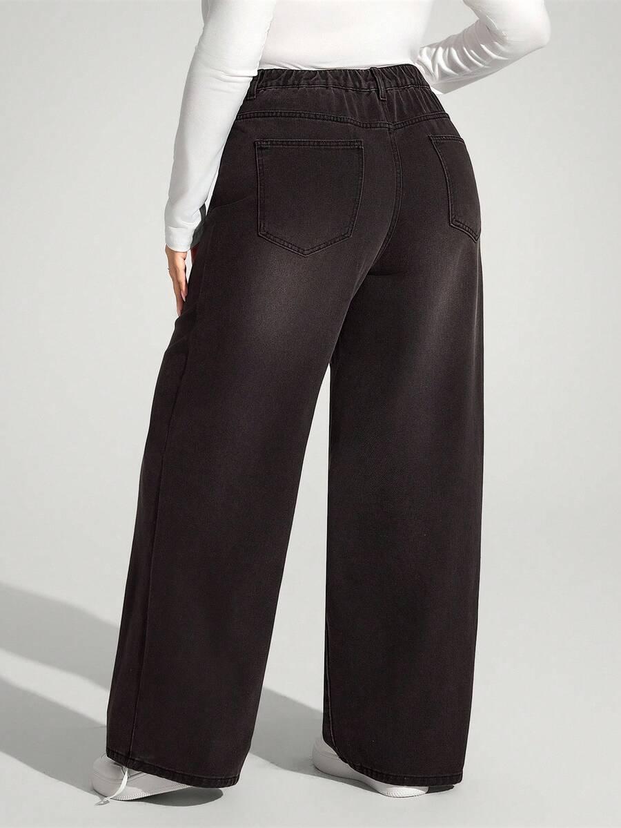 SZEROKIE SPODNIE JEANS