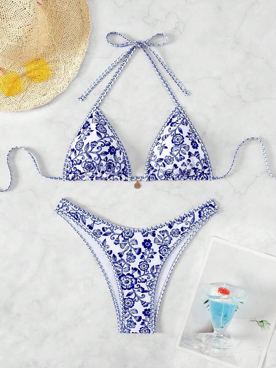BIKINI KOMPLET WZÓR KWIATY