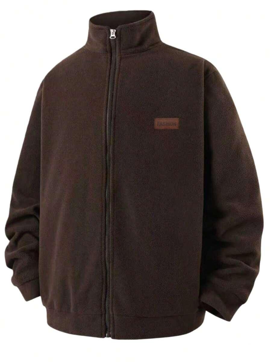 brązowa bluza polar stójka