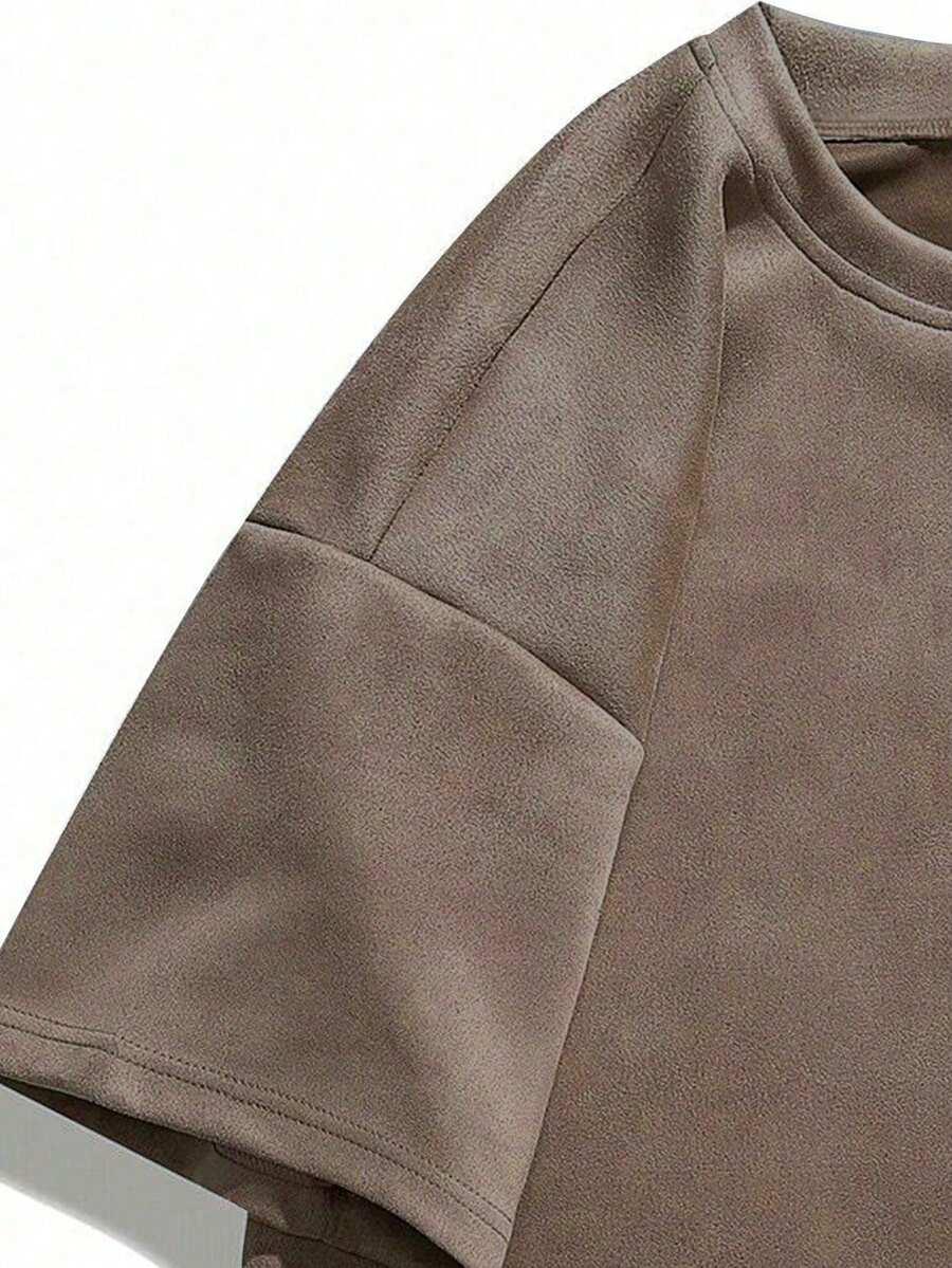 beżowy t-shirt nadruk
