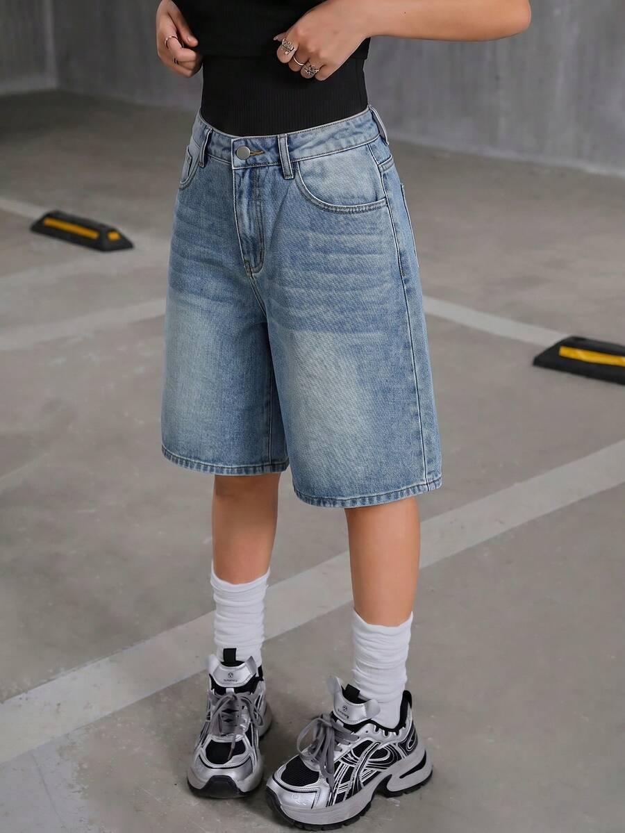 krótkie spodenki jeans