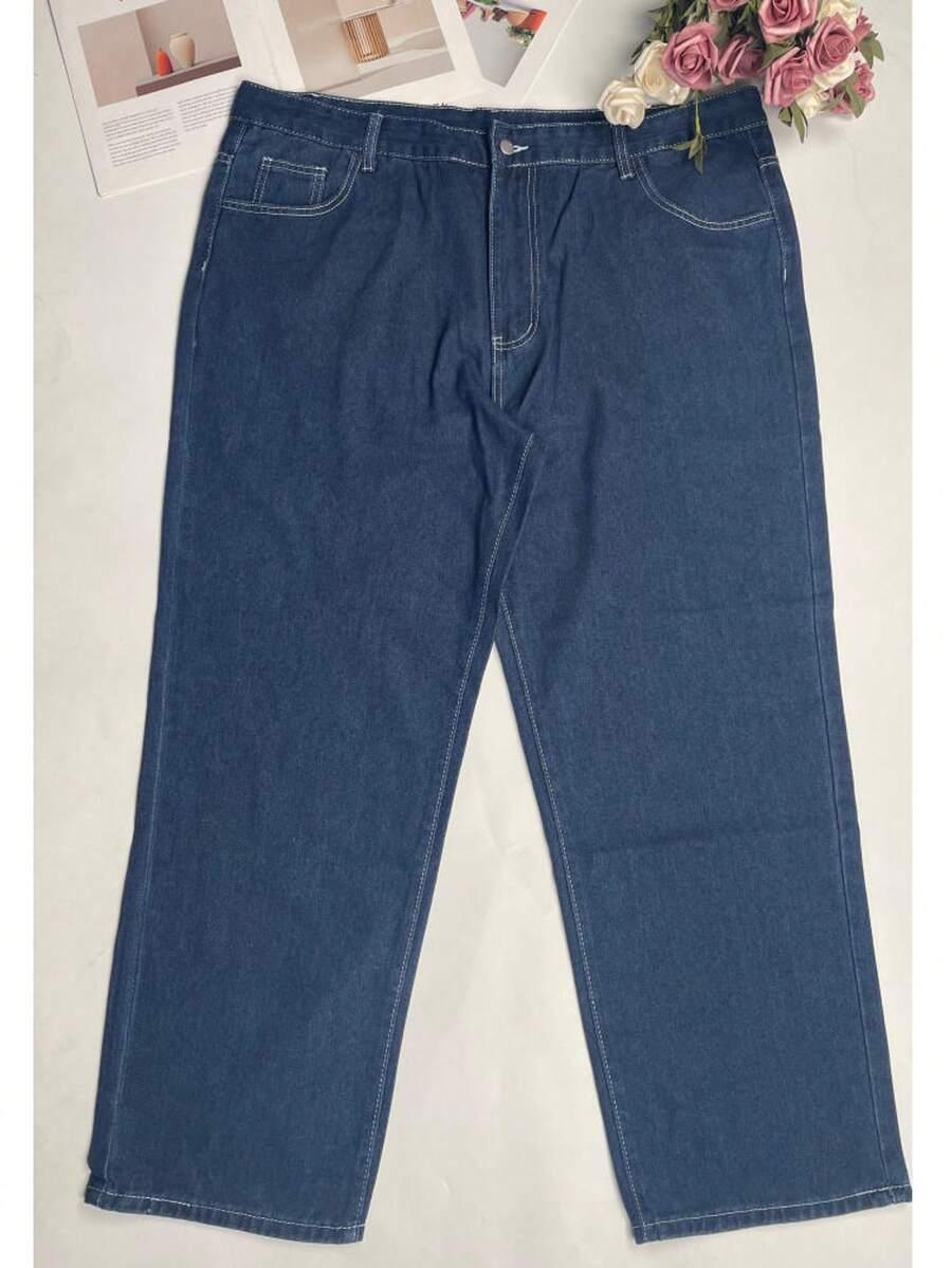 granatowe spodnie jeans