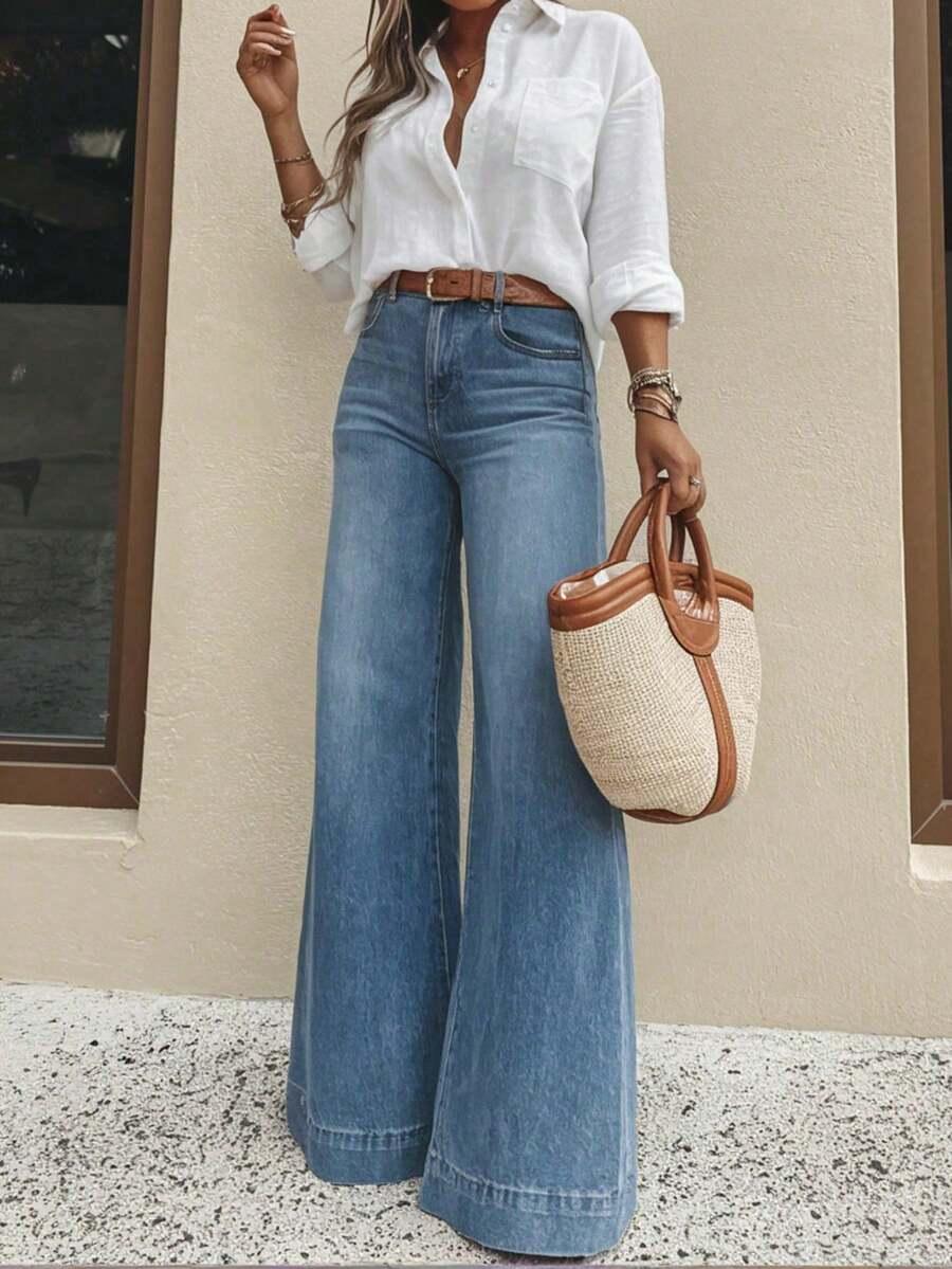 NIEBIESKIE SPODNIE JEANS