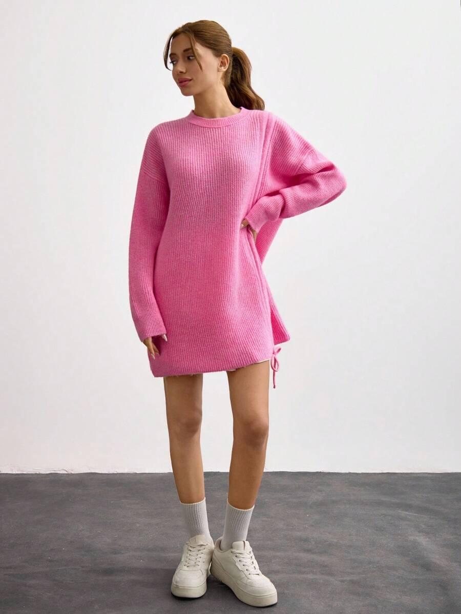 różowy sweter ściągacz