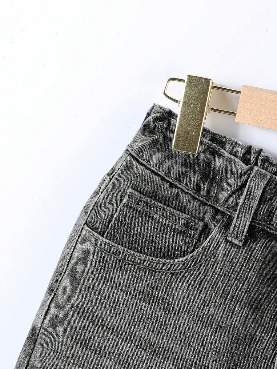 SZARE SPODENKI JEANS 