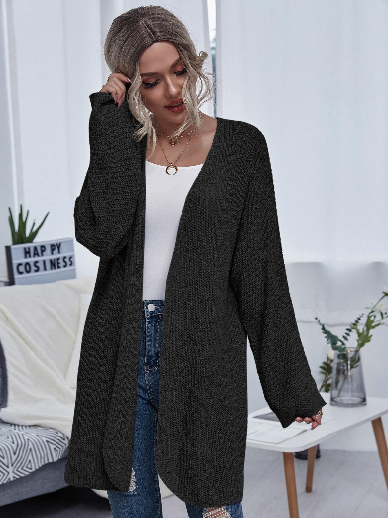 CZARNY SWETER NARZUTKA