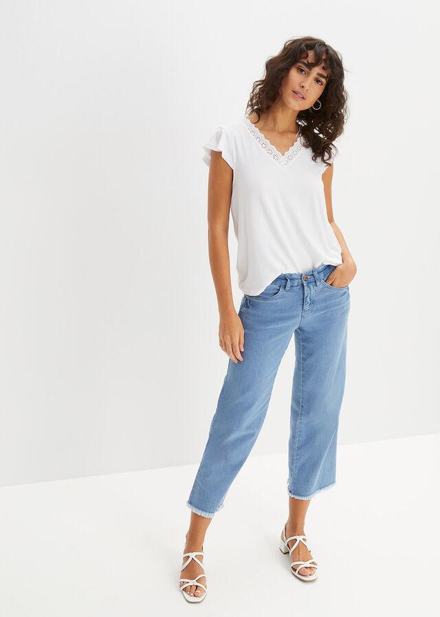 BIAŁA BLUZKA V-NECK
